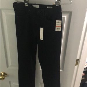 Black Slim Straight Denim Jeans